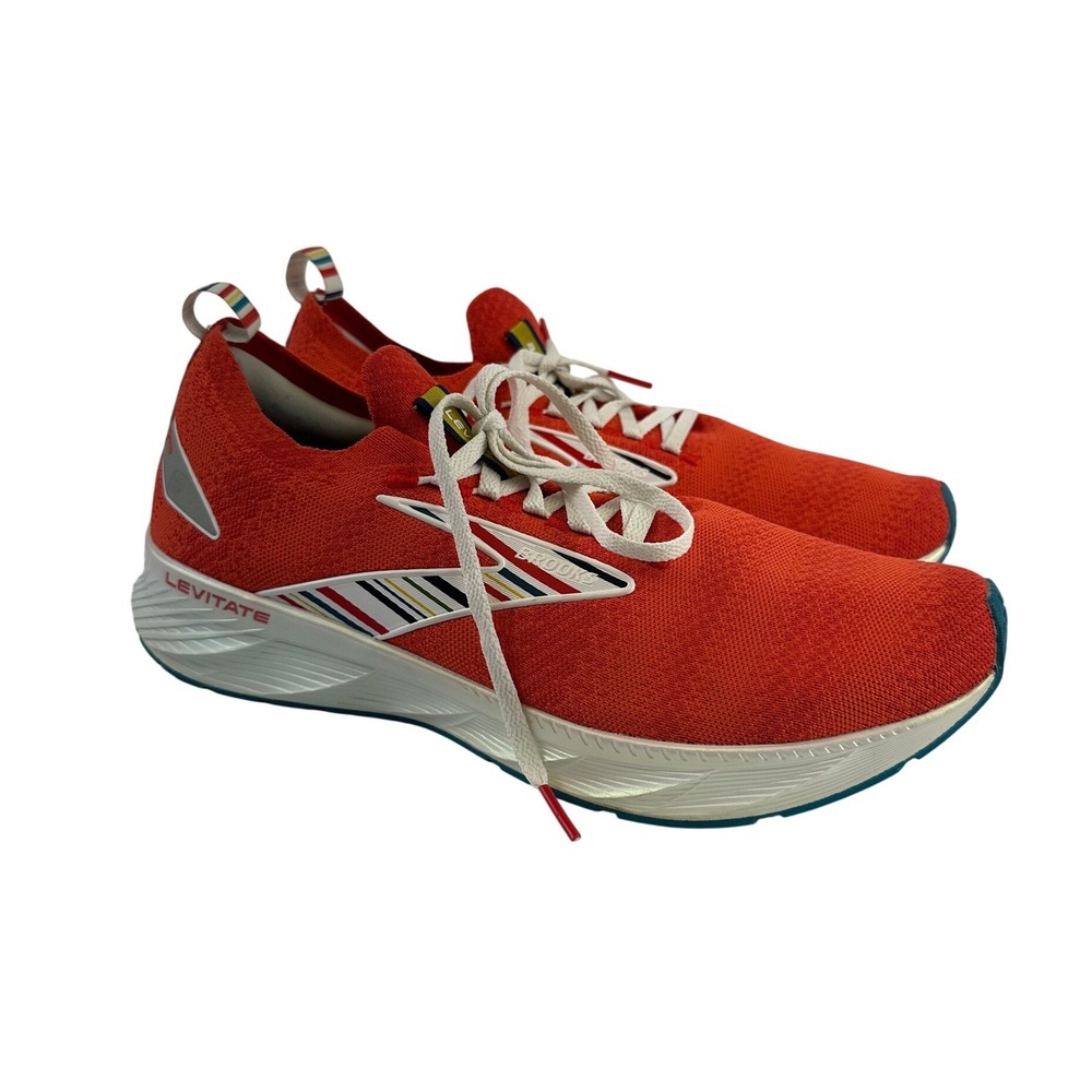 Brooks Levitate StealthFit 6 Orange Red Run Summer Athletic Sneakers Mens 11. D